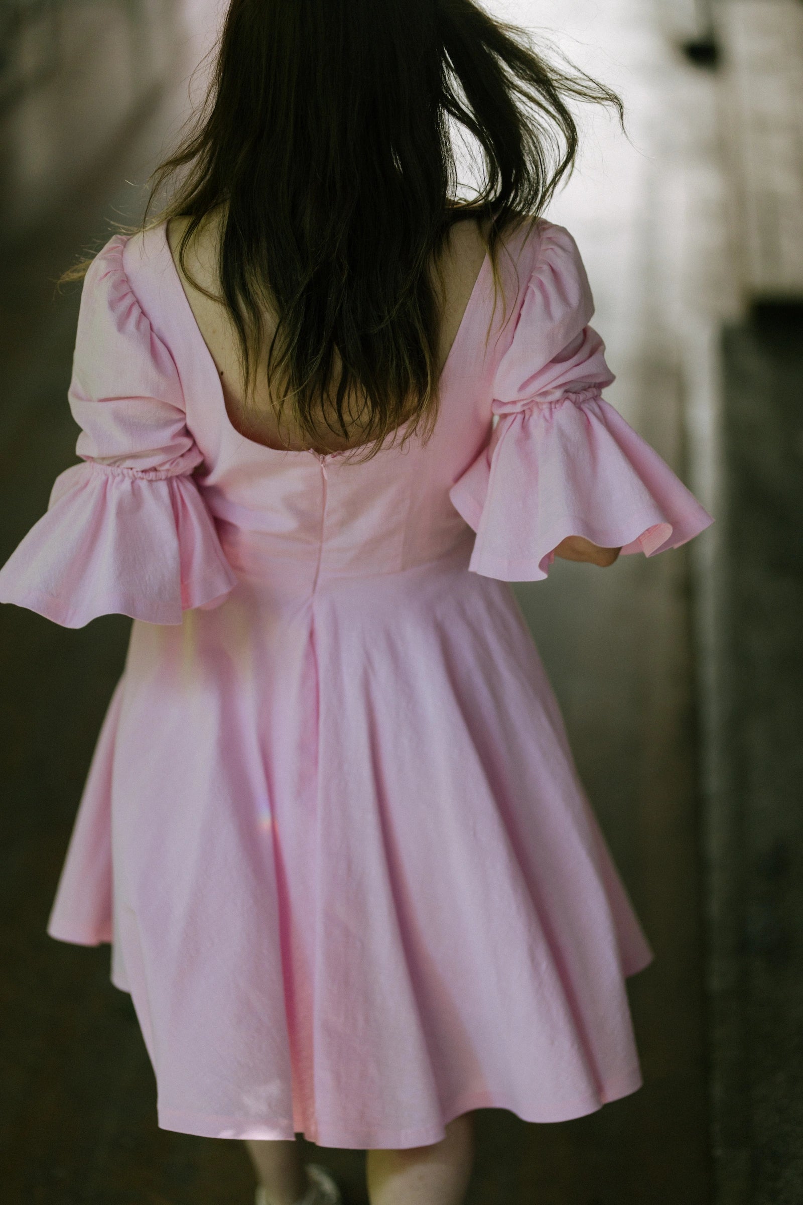 Blossom Dress Pink Cotton Dress with Flared Skirt | Cori Tailor CoriTailor Blossom Dress Pink Cotton Dress with Flared Skirt | Cori Tailor CoriTailor