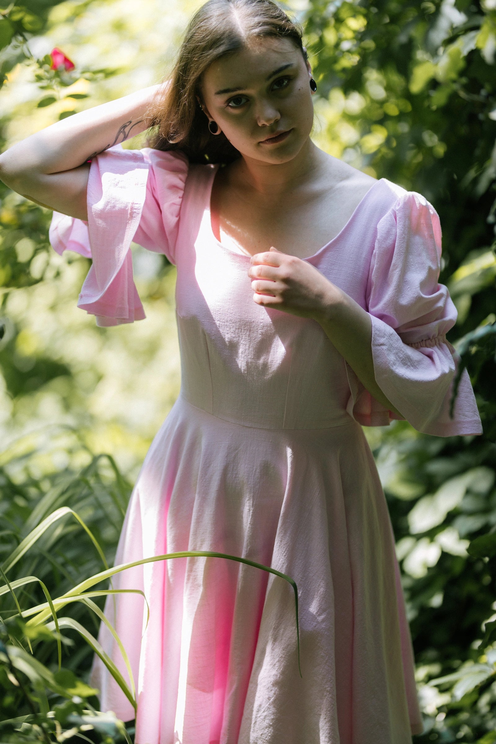 Blossom Dress Pink Cotton Dress with Flared Skirt | Cori Tailor CoriTailor Blossom Dress Pink Cotton Dress with Flared Skirt | Cori Tailor CoriTailor