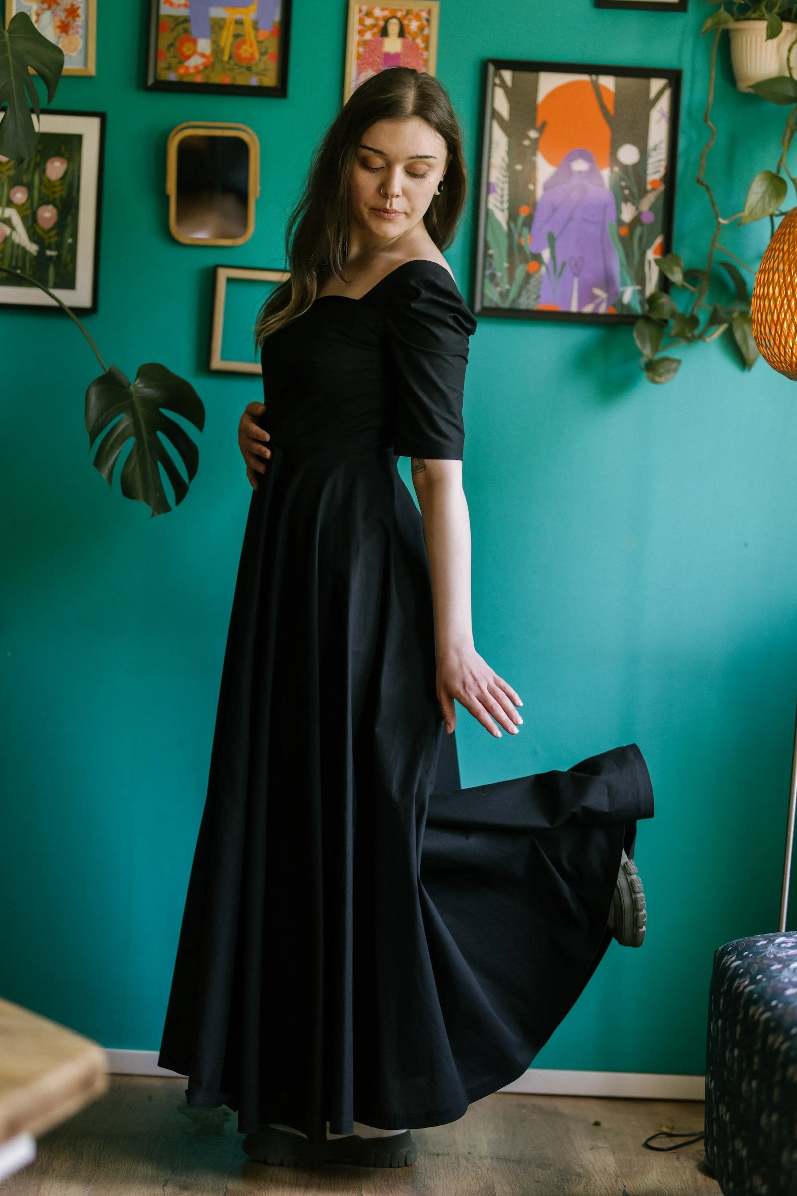 Morticia Dress Gothic Sweetheart Maxi Dress | Cori Tailor CoriTailor Morticia Dress Gothic Sweetheart Maxi Dress | Cori Tailor CoriTailor