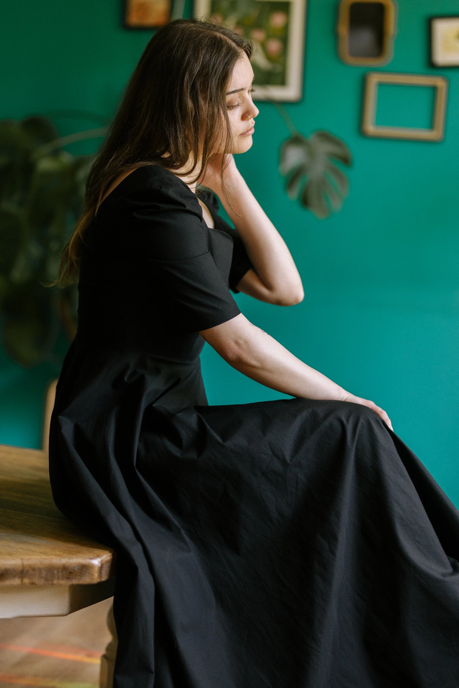 Morticia Dress – Gothic Sweetheart Maxi Dress