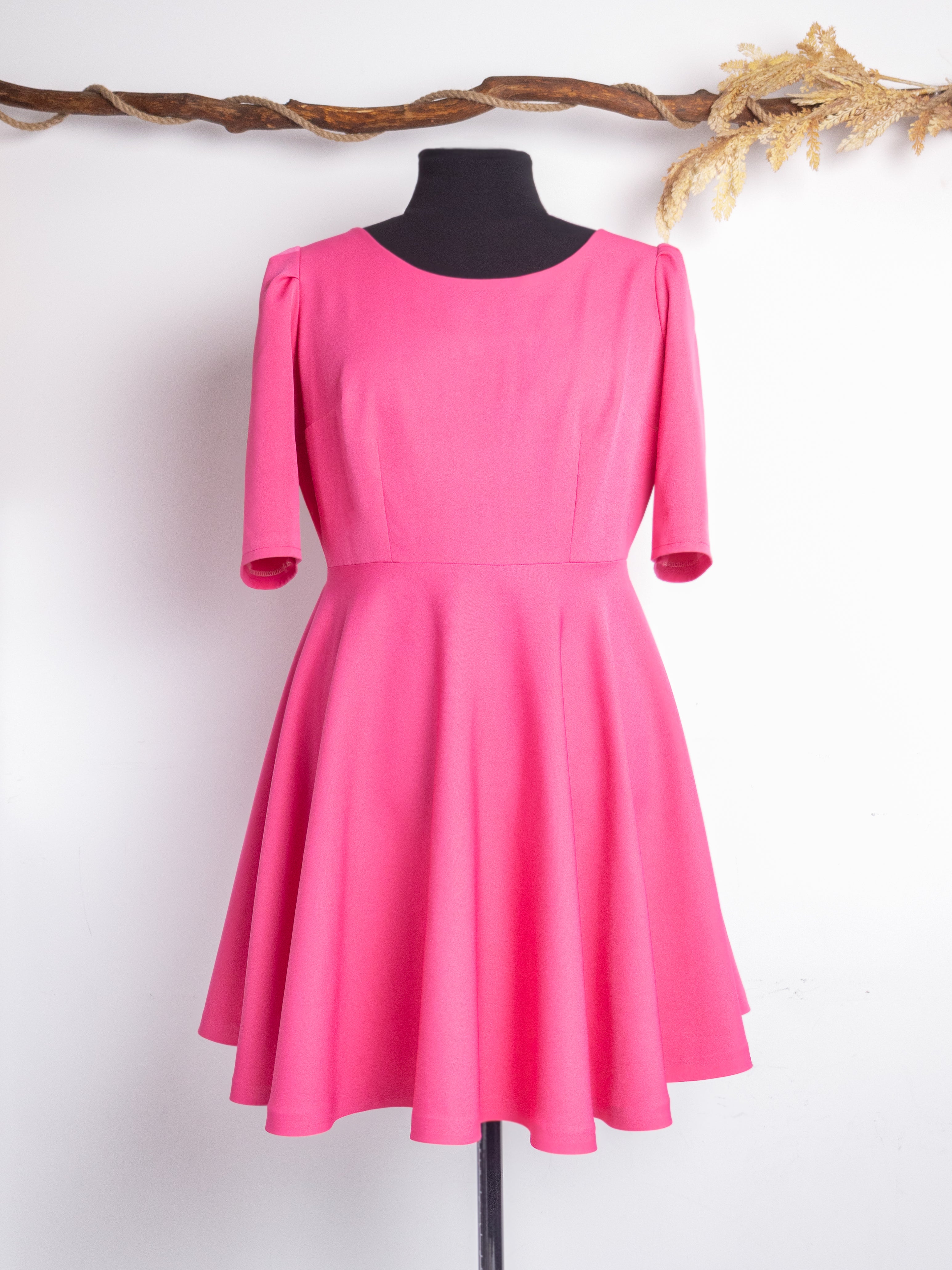 retro fit pink dress GUZYING Pink Dresses for Women Solid Color Short Sleeve Lace Dress Square Neck Slim Fit Vintage Cocktail Formal Prom Dress Midi Retro Elegant A-Line